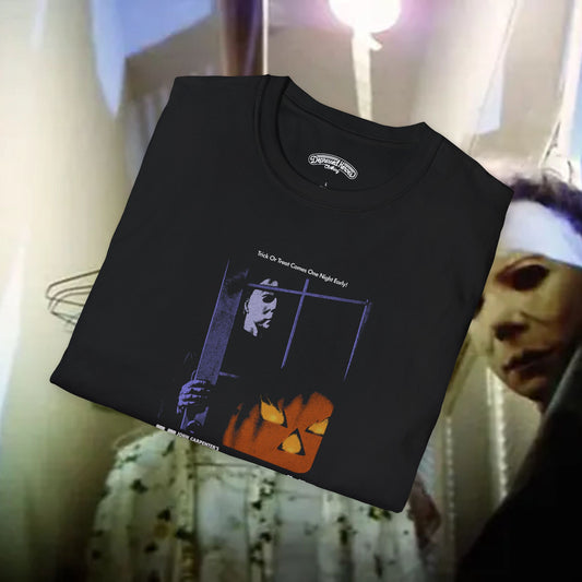 Halloween Thriller T‑Shirt — 'Trick Or Treat Comes One Night Early' Vintage Horror Tee