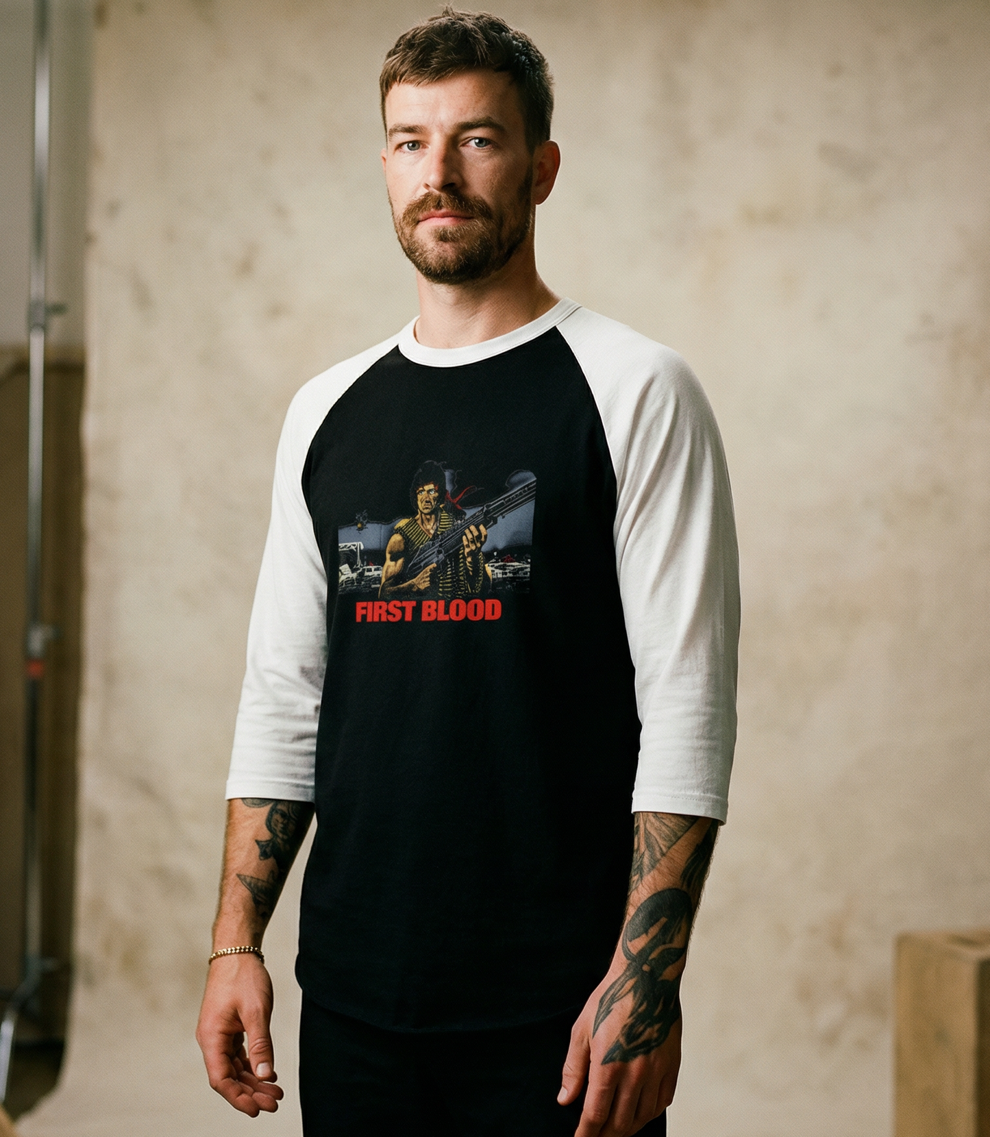 RAMBO First Blood - Unisex Three-Quarter Sleeve Raglan Shirt