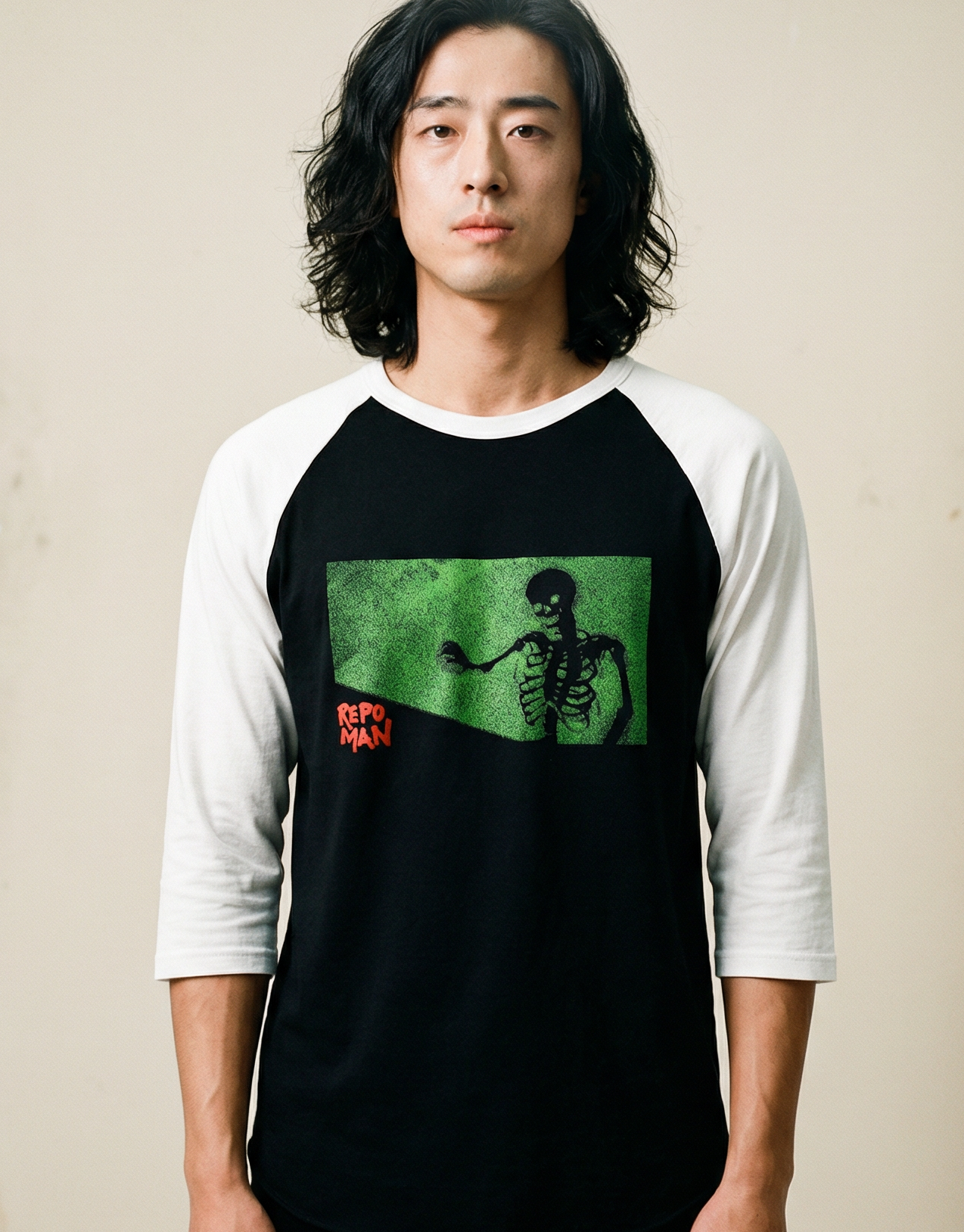 Repo Man "What's in the Trunk" — Unisex Three-Quarter Sleeve Raglan Shirt