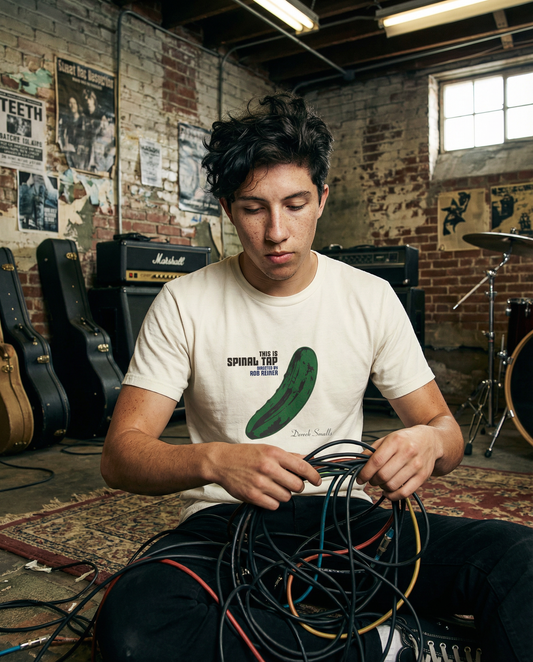 Spinal Tap Cucumber Velvet Underground Parody T-Shirt Derek Smalls