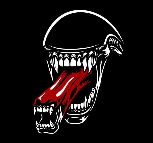 Alien meets the Stones - iconic tongue logo T-Shirt