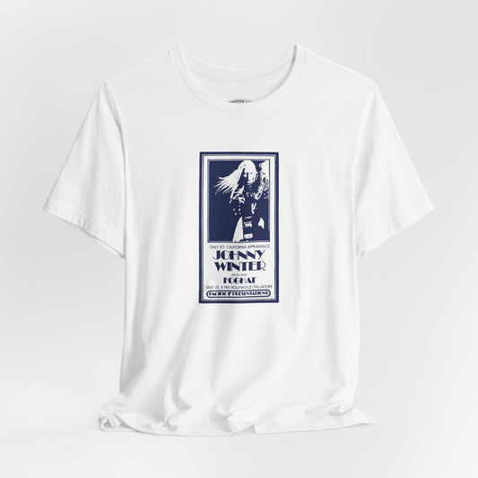 Johnny Winter with Foghat vintage style T-Shirt