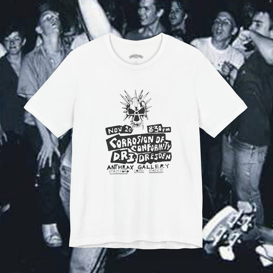 Corrosion of Conformity D.R.I Anthrax club Stamford CT vintage flyer T-Shirt