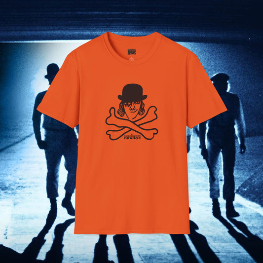 Clockwork Orange Skull and Crossbones vintage design T-Shirt