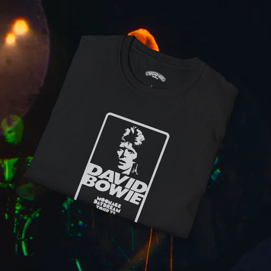 Bowie Moonage Daydream 1972 tour black and white T-Shirt