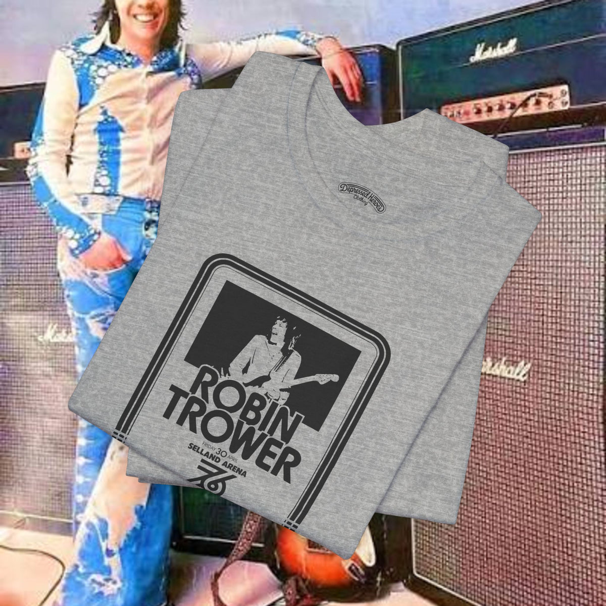 Robin Trower 1976 retro concert T-Shirt