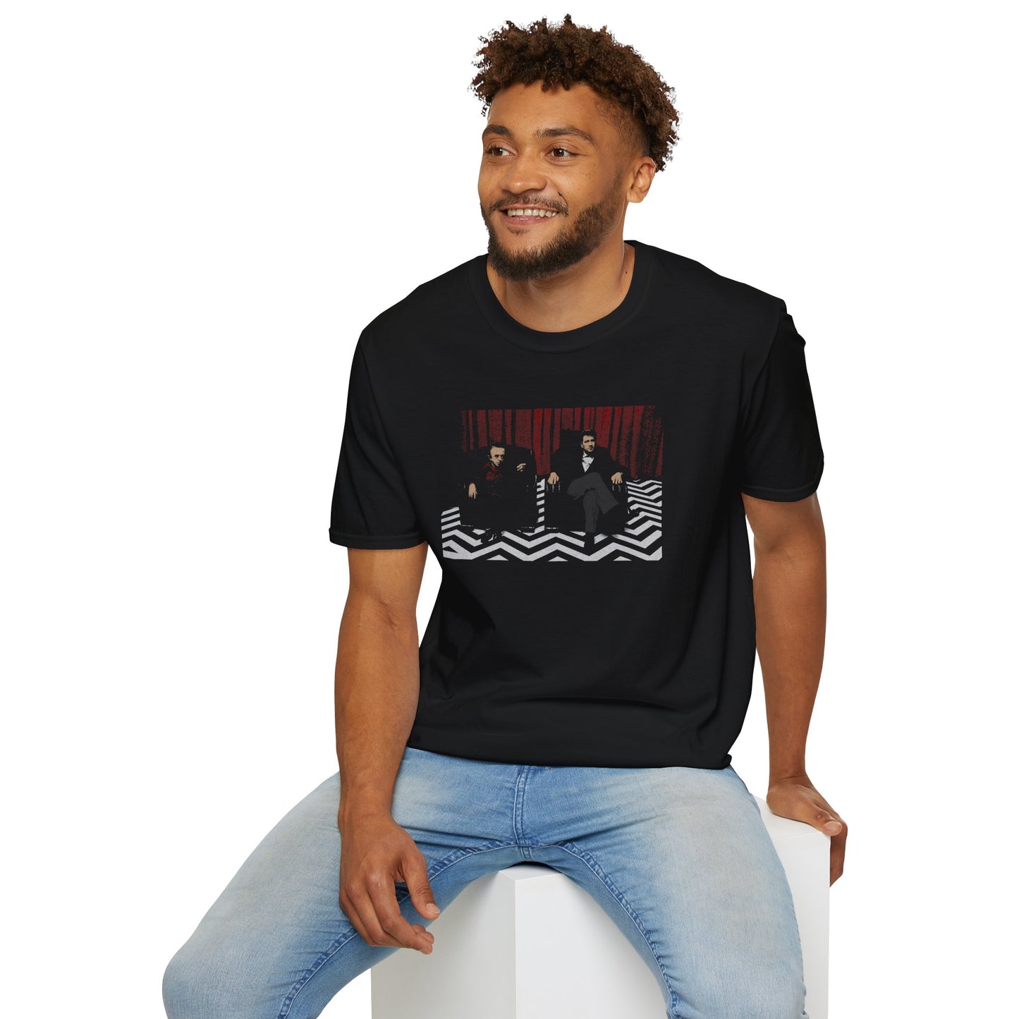 Twin Peaks David Lynch and The Arm Black Lodge Scene T-Shirt