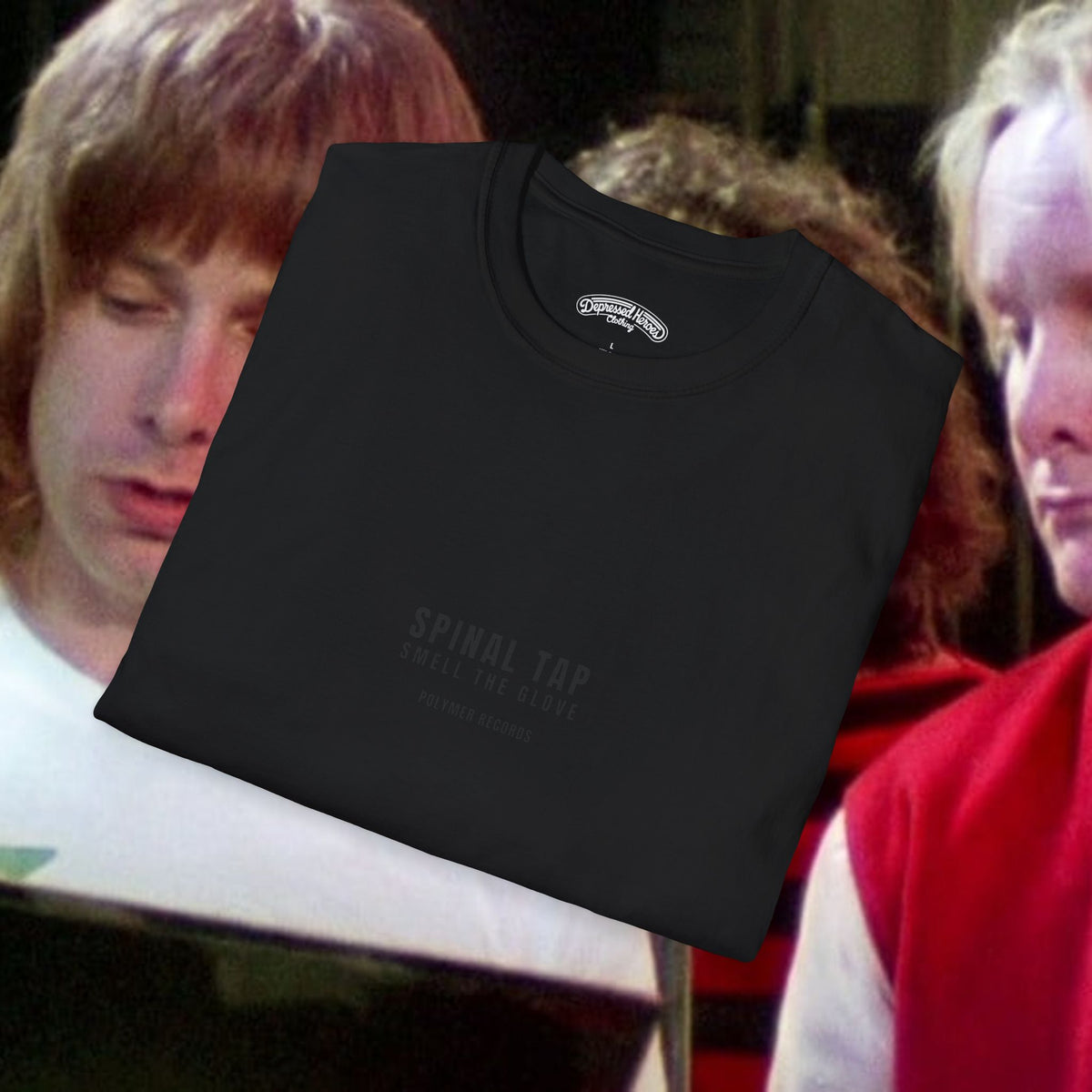 Spinal Tap Smell The Glove none more black T-Shirt