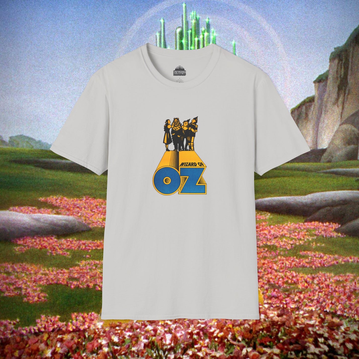 Wizard of Oz Characters Retro Logo T-Shirt | Dorothy Scarecrow Tin Man Lion