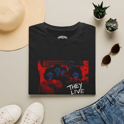 John Carpenter's They Live Aliens Conspire pop art T-Shirt