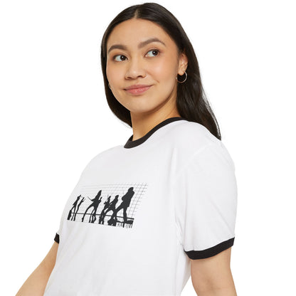 Kill Bill House of Blue Leave silhouette black ringer T-Shirt