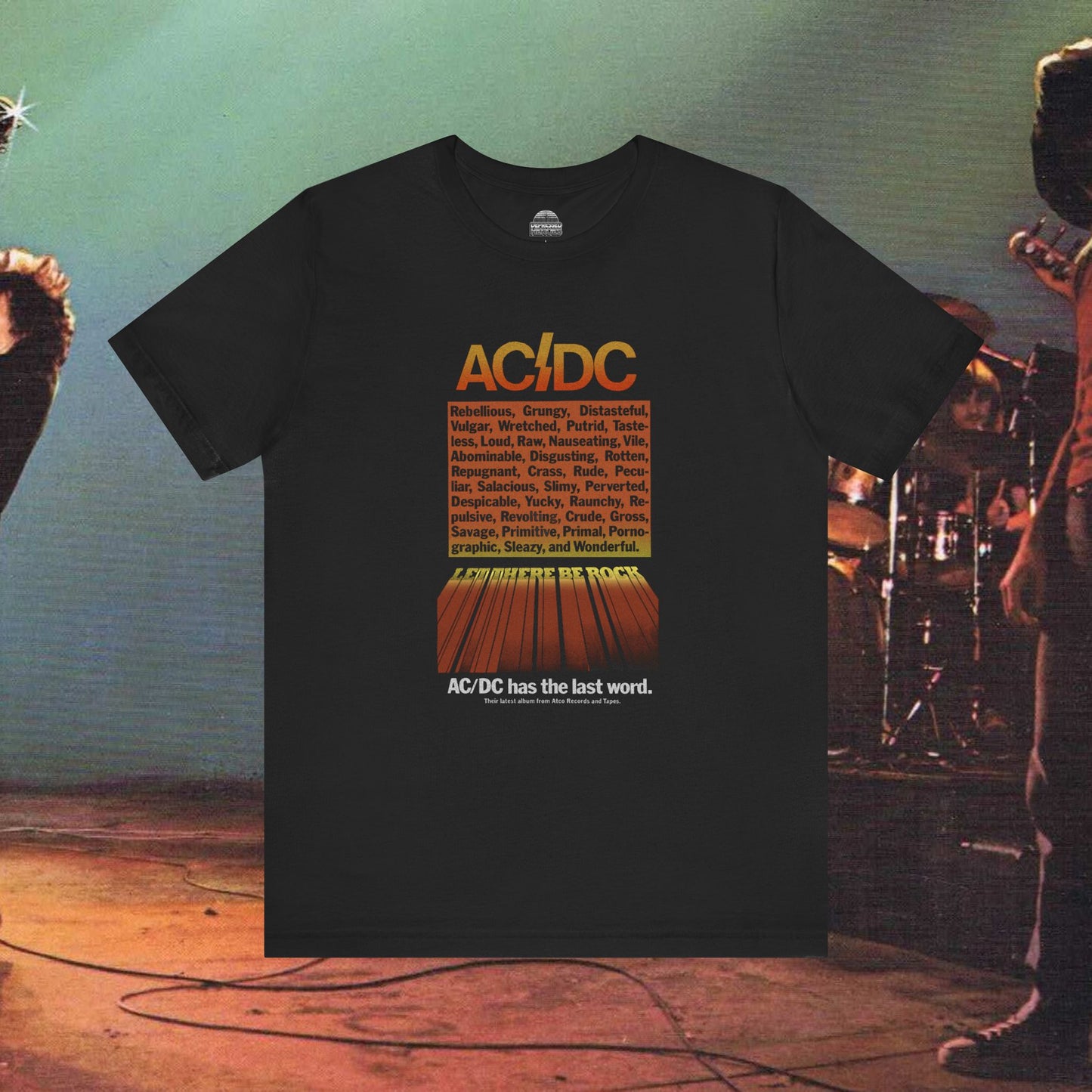 AC/DC Let There Be Rock promo ad T-Shirt