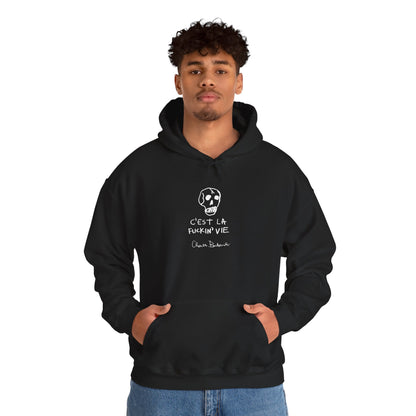 Charles Bukowski C’est La F*cking Vie original skull drawing Hoodie