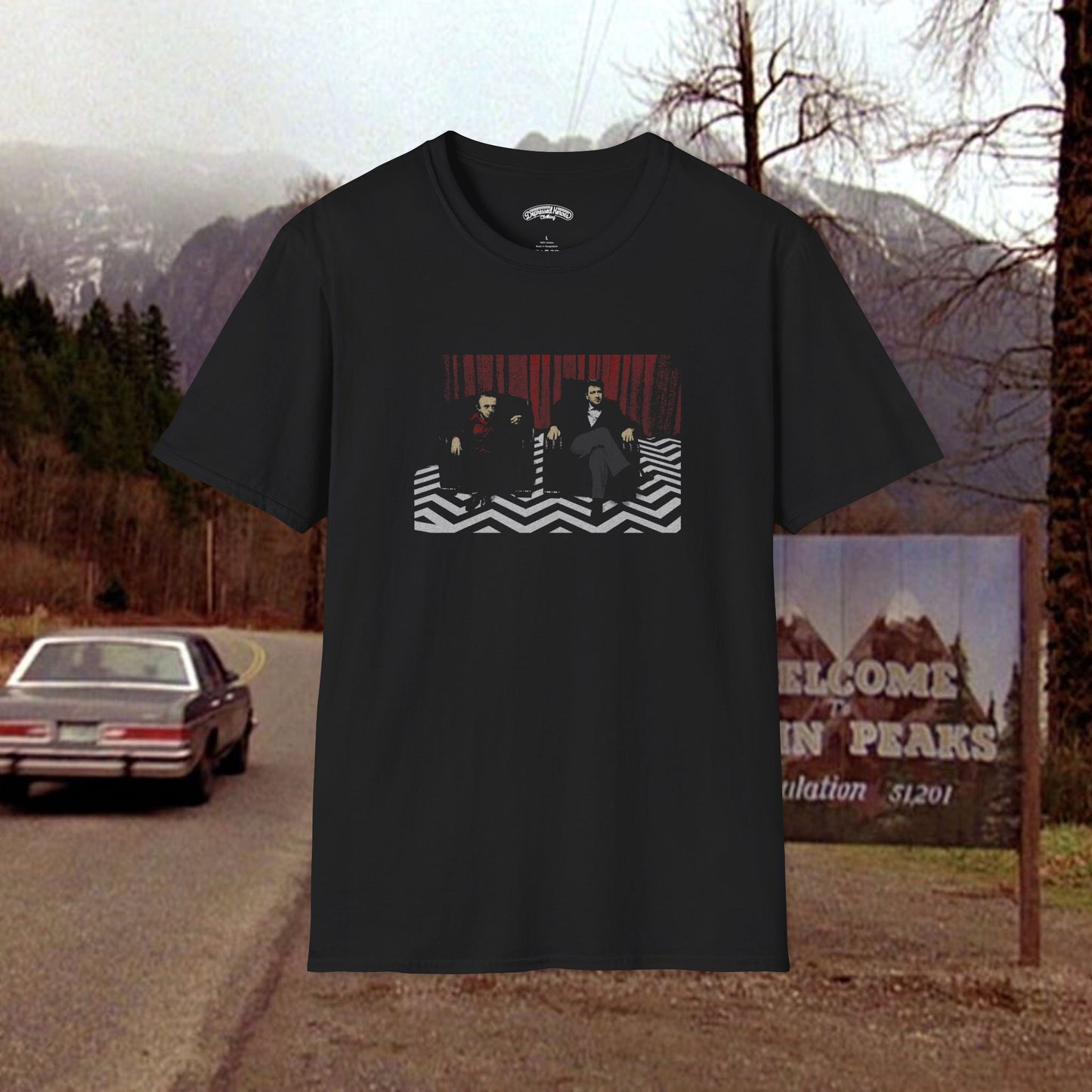 Twin Peaks David Lynch and The Arm Black Lodge Scene T-Shirt