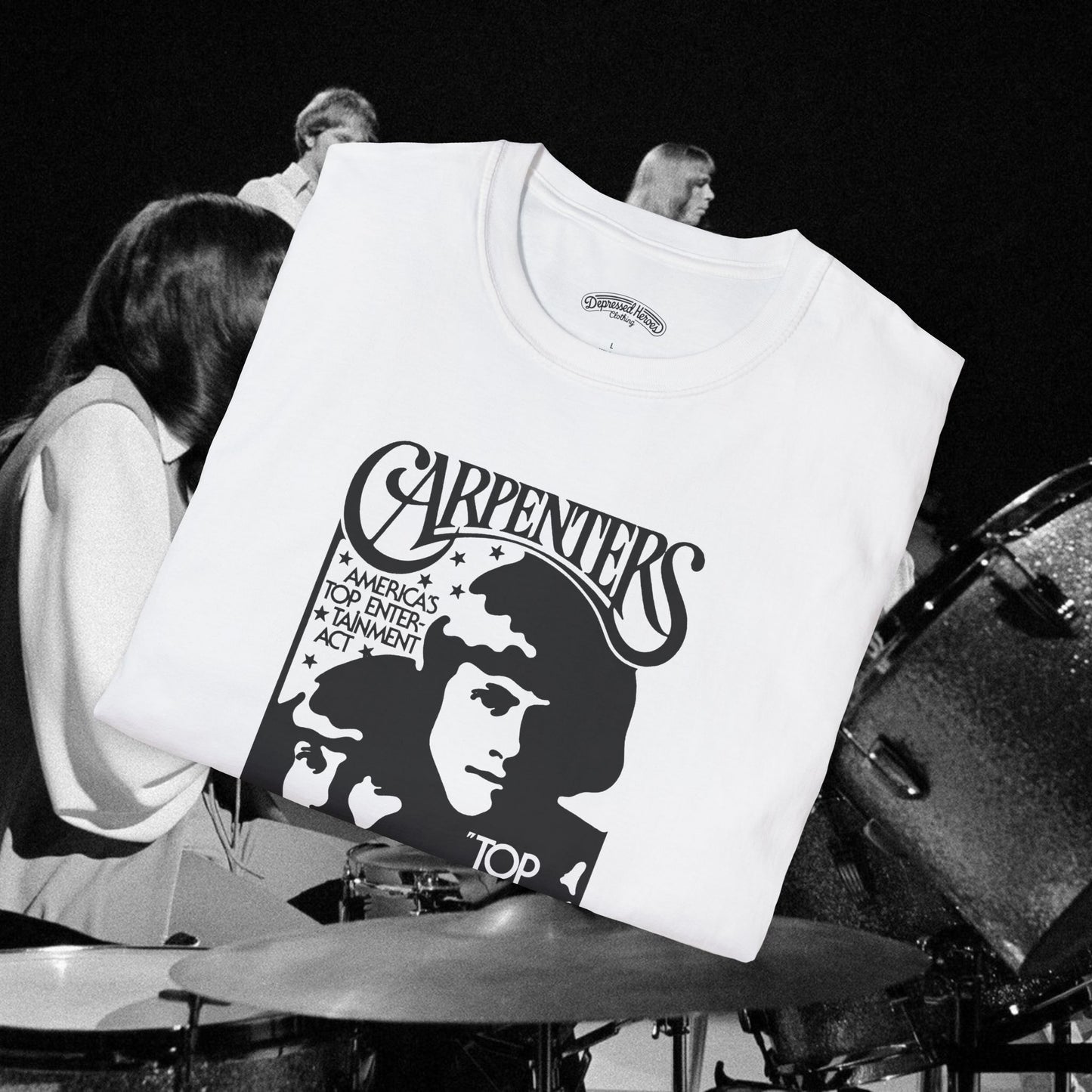 Carpenters Vintage Band T-Shirt – Retro Portrait Graphic Tee