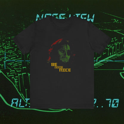 Snake Plissken Be Nice Escape from New York NSFW t-shirt