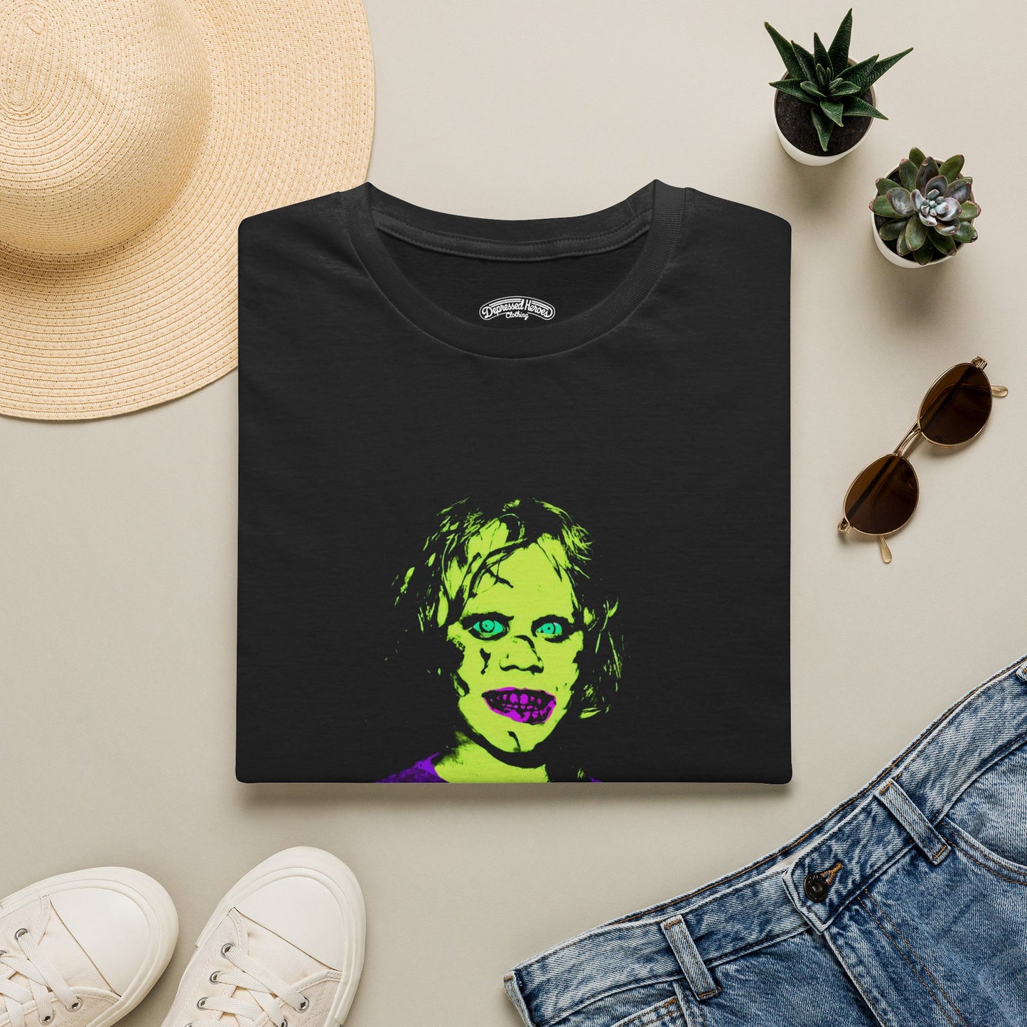 Regan MacNeil says BE NICE Exorcist tribute T Shirt