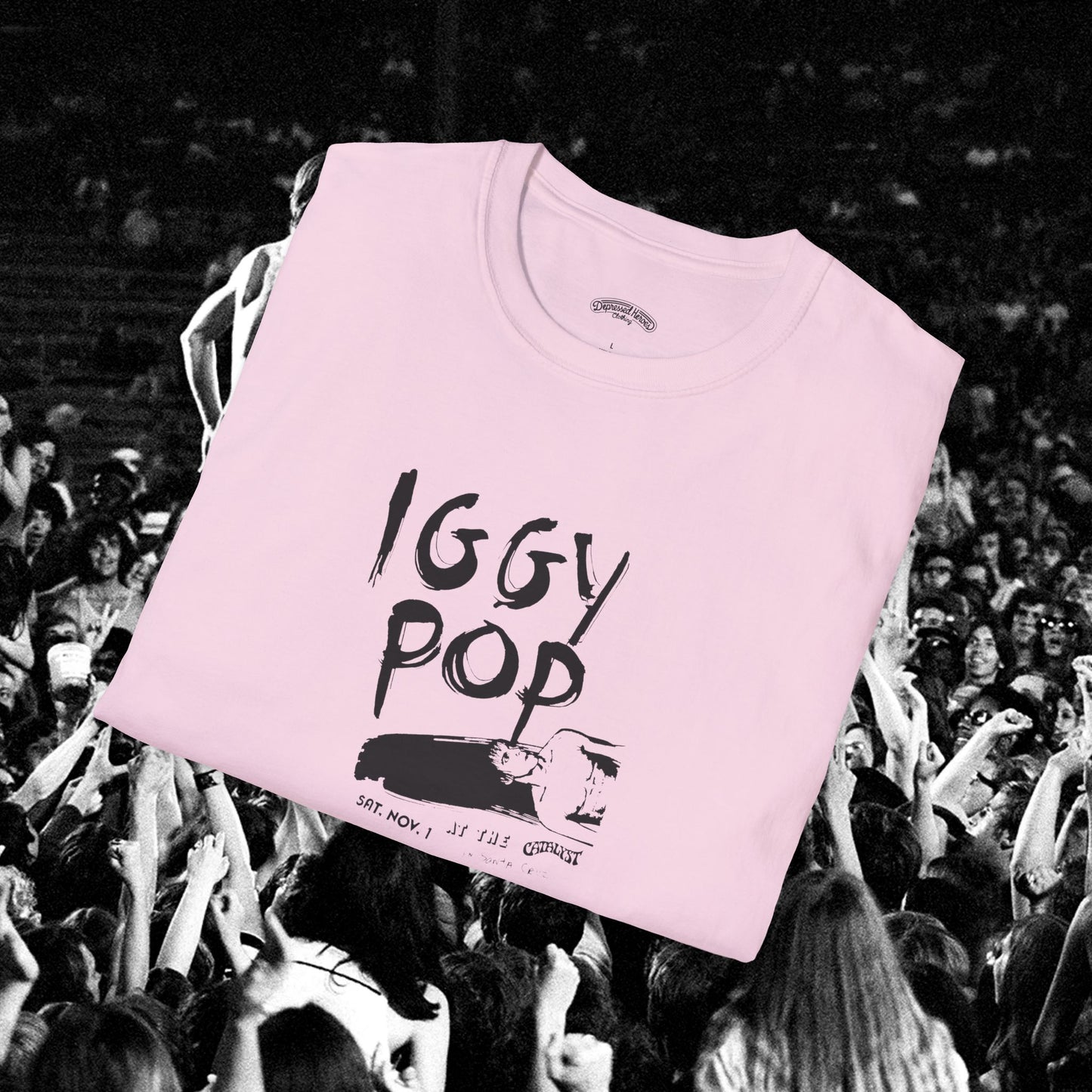 Iggy Pop live flyer Catalyst Santa Cruz T-Shirt