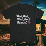 Pink Floyd "Oink, Oink, Woof, Woof, Baaaaa?" double sided vintage style tri-blend T-Shirt