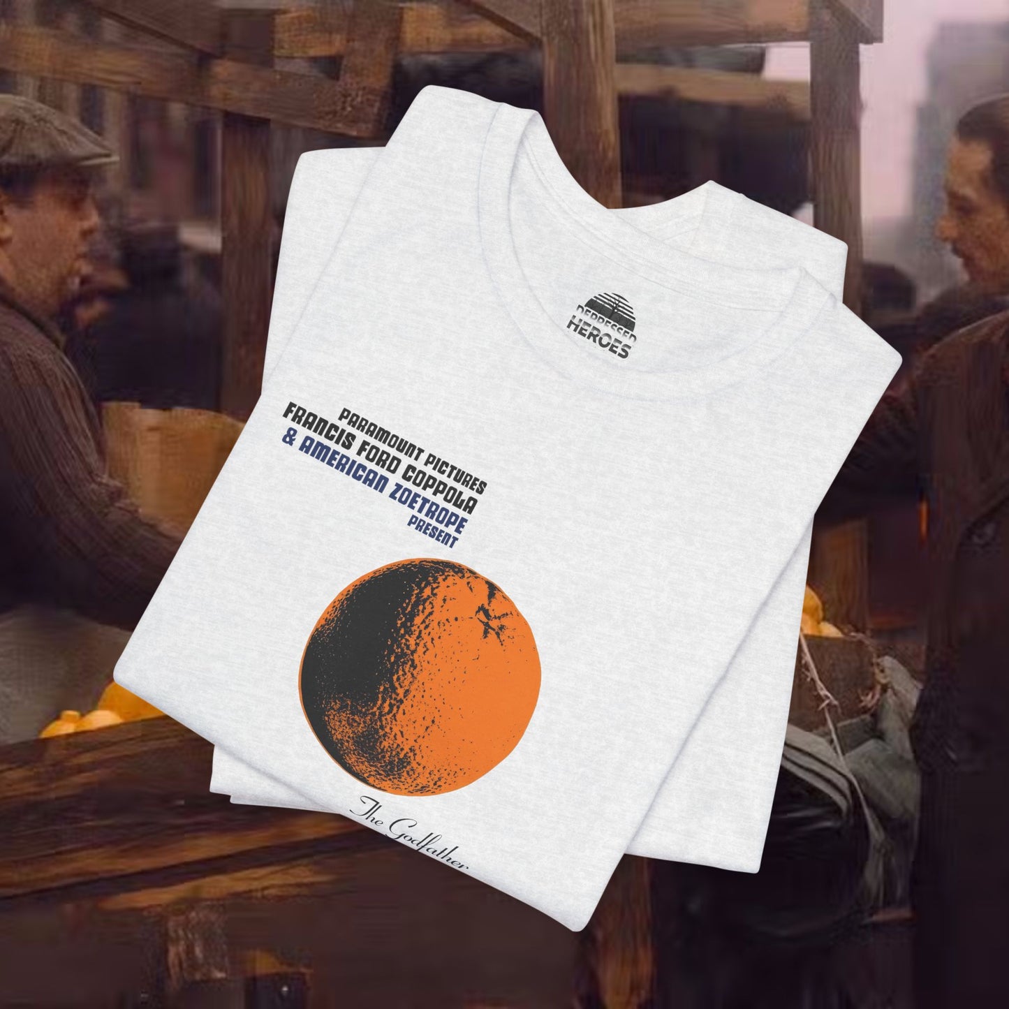 The Godfather Orange Parody Shirt, Velvet Underground Mashup Tee,  Funny Movie Music Fan Gift, Retro Film Art Graphic T-Shirt
