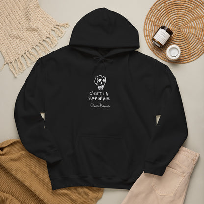 Charles Bukowski C’est La F*cking Vie original skull drawing Hoodie