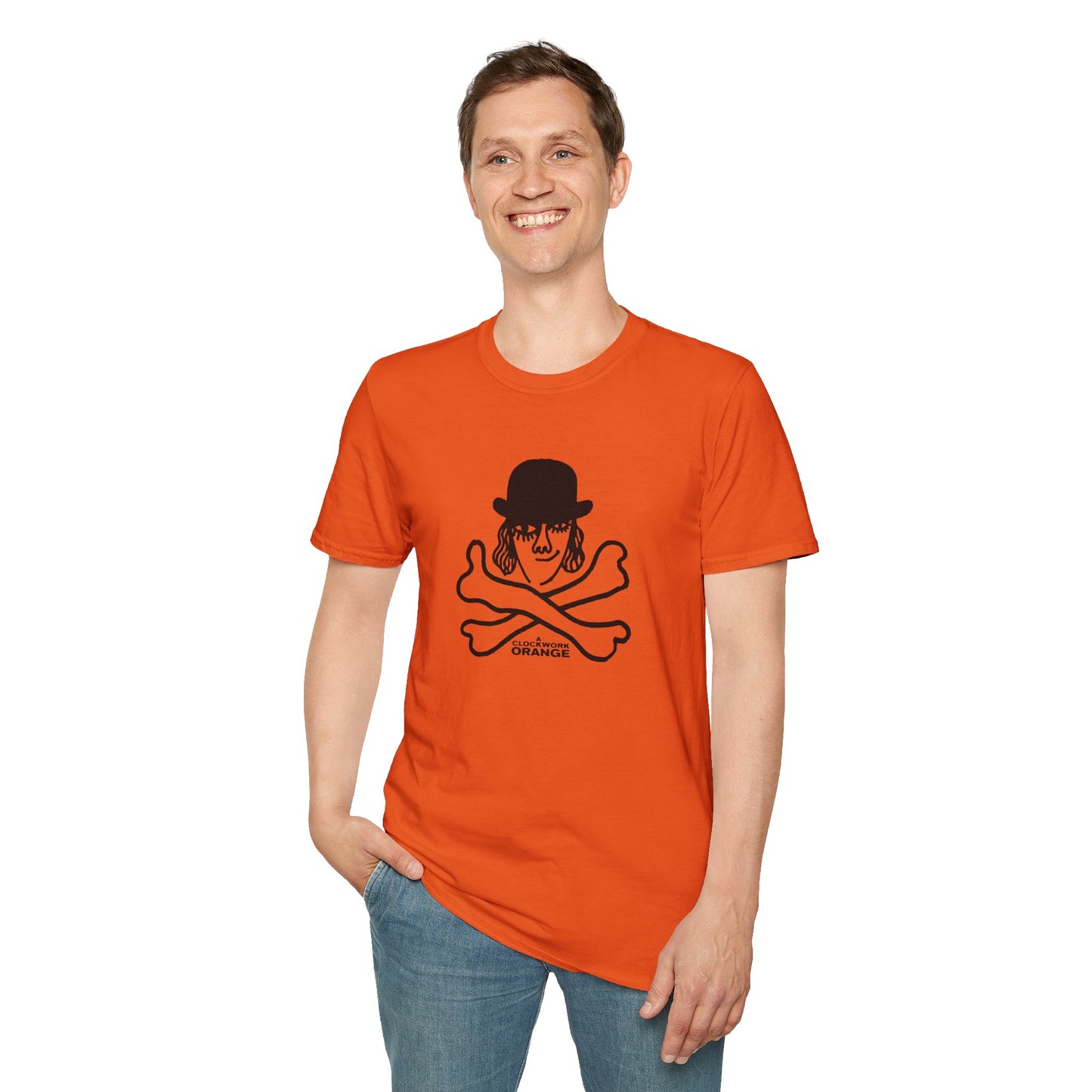 Clockwork Orange Skull and Crossbones vintage design  T-Shirt
