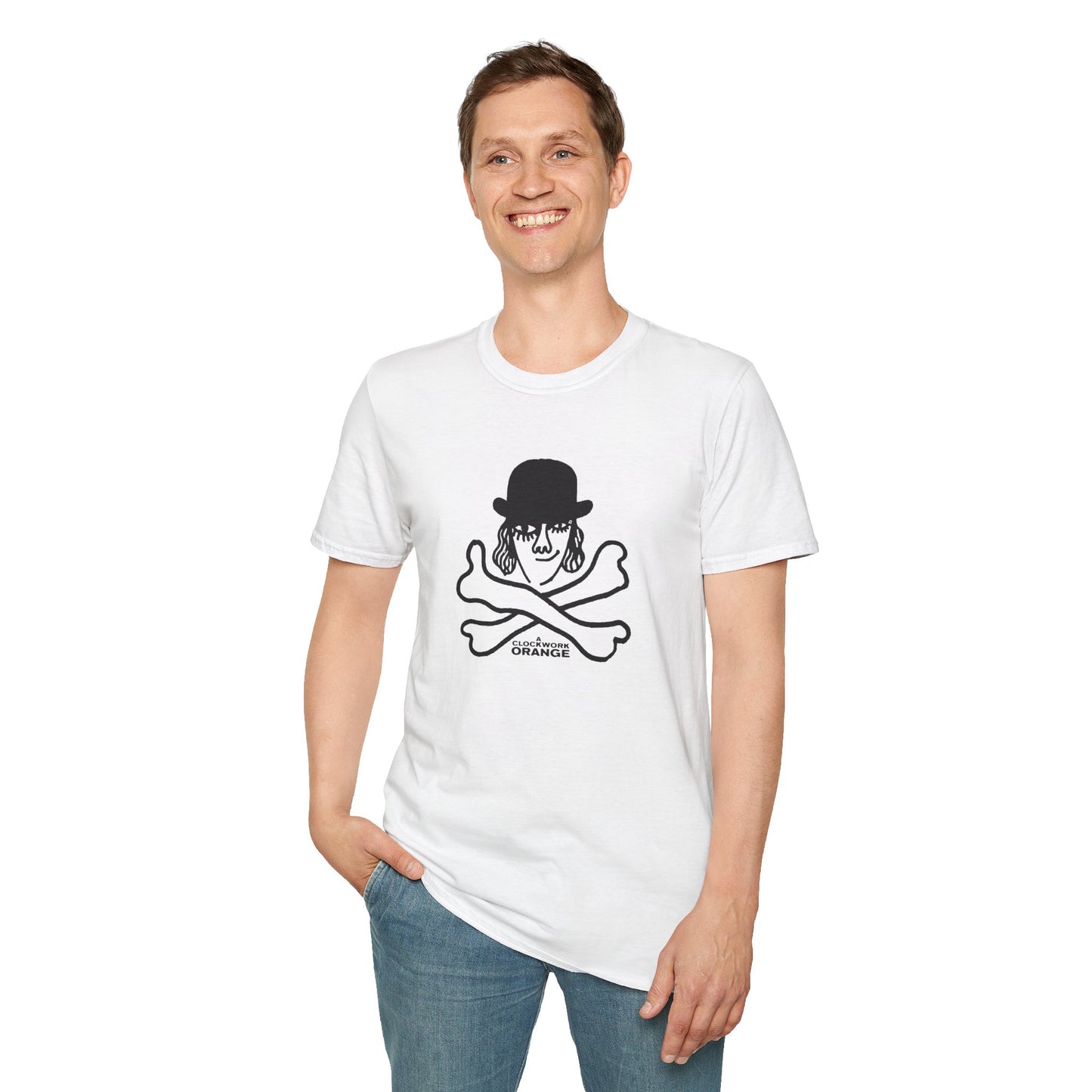 Clockwork Orange Skull and Crossbones vintage design  T-Shirt