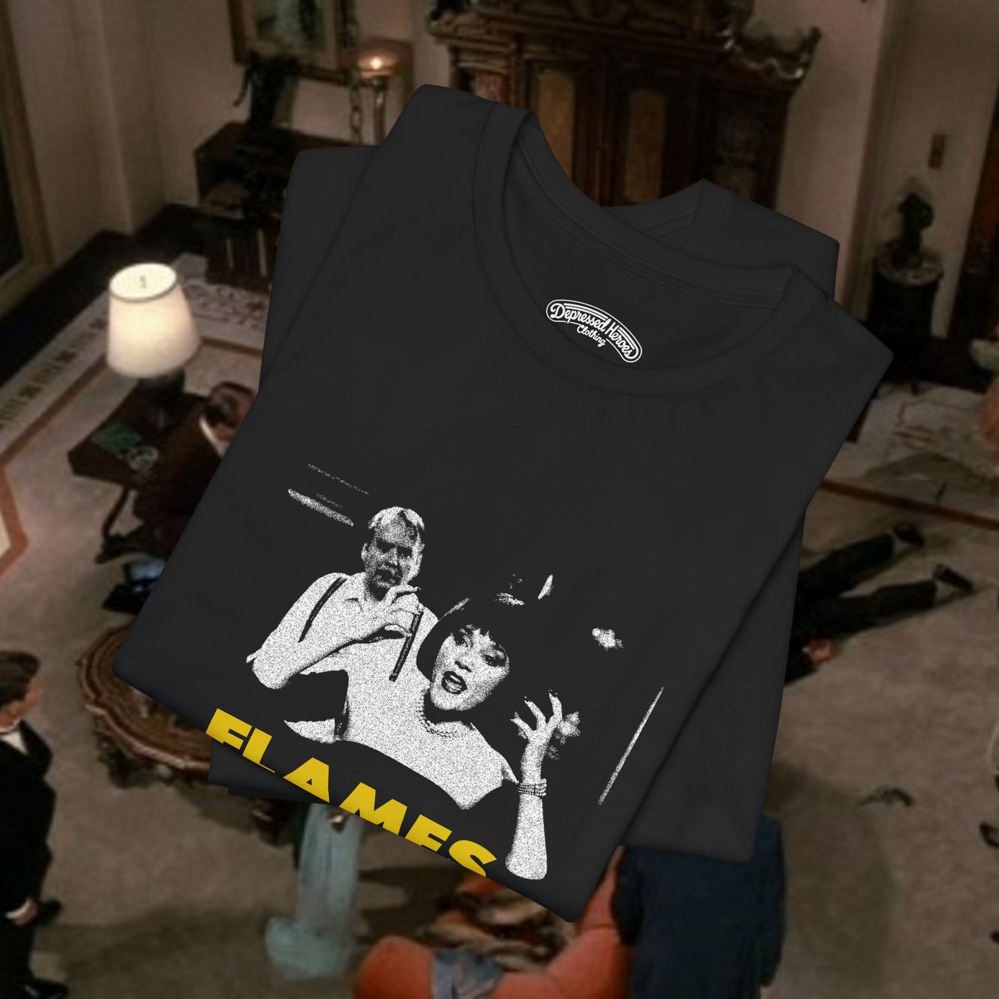 Clue Madeline Kahn FLAMES iconic scene t-shirt