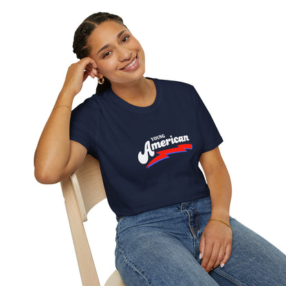 Bowie Young American vintage style navy T-Shirt
