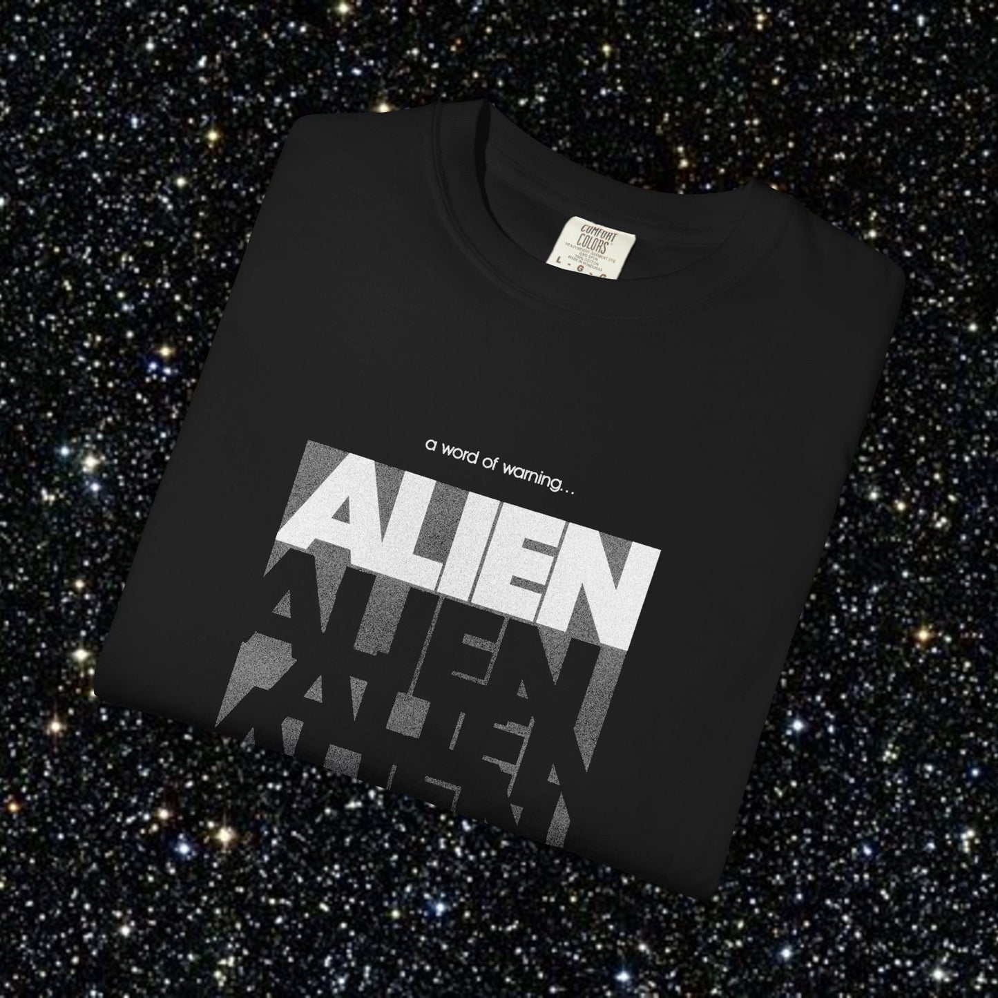 ALIEN typographic repeat T-shirt | 1979 film sci-fi graphic tee