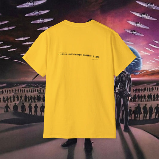 DEVO meets DUNE - David Lynch meets the Mothersbaugh's double sided film music T-Shirt