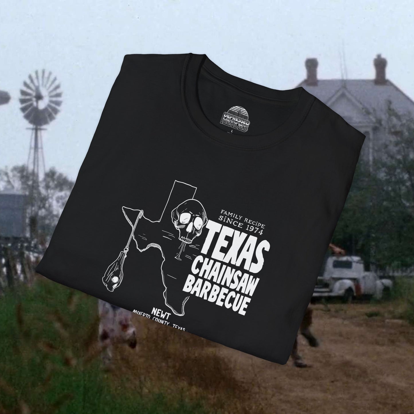 Texas Chainsaw Barbecue - Family Recipes Since 1974 Tee - Black