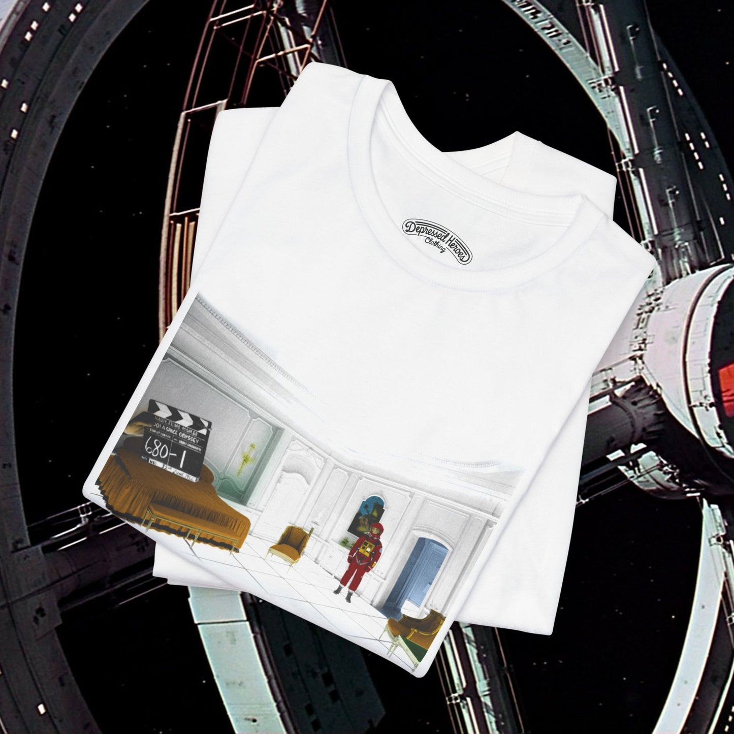 2001 A Space Odyssey Scene 680 Take 1 White Room Astronaut T-Shirt