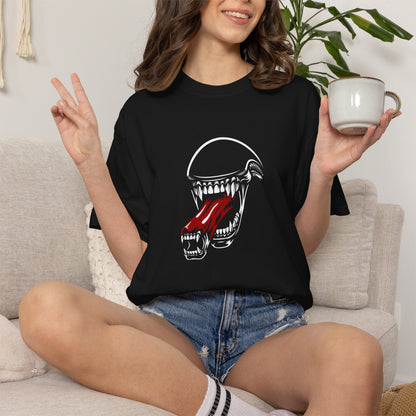 Alien meets the Stones - iconic tongue logo T-Shirt