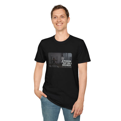 A Pigeon Sat on a Branch Reflecting on Existence Roy Andersson T-Shirt
