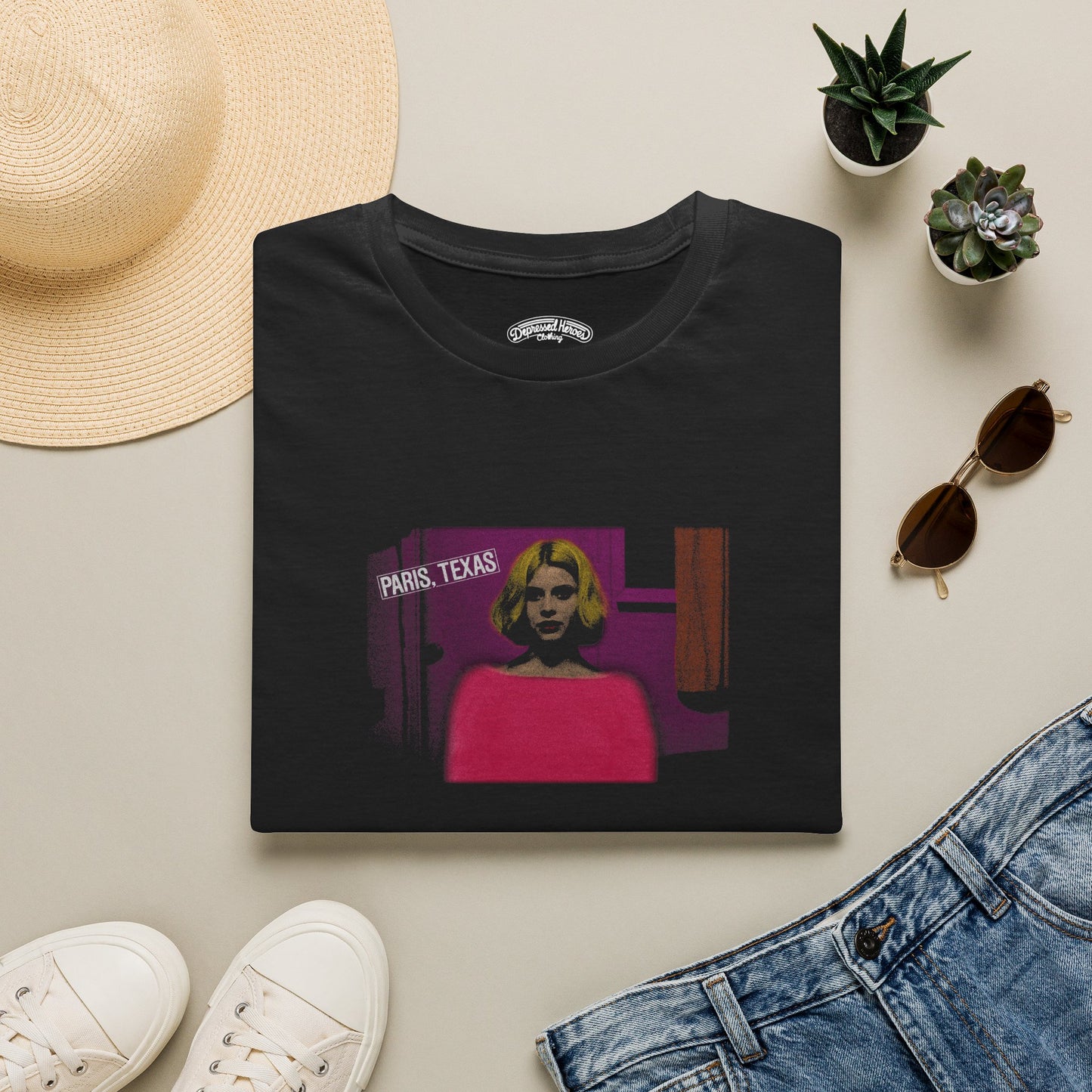 Paris Texas T-Shirt Wim Wenders Nastassja Kinski pink top movie t-shirt