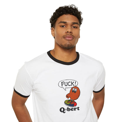 Retro Q*bert expletive ringer T-Shirt