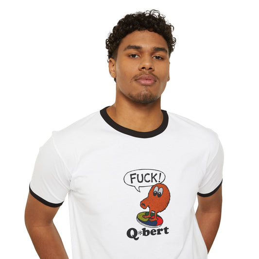 Retro Q*bert expletive ringer T-Shirt