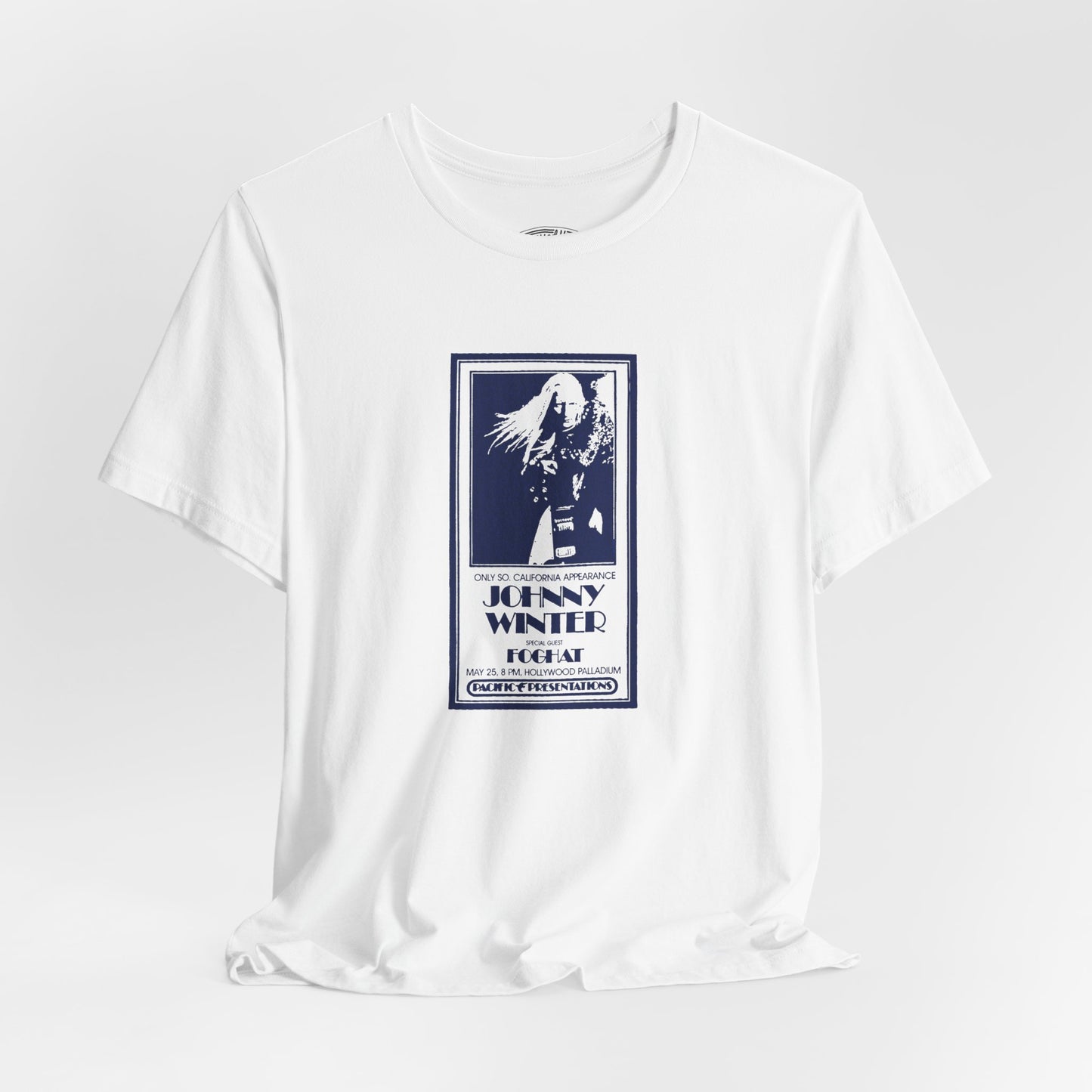 Johnny Winter with Foghat vintage style T-Shirt