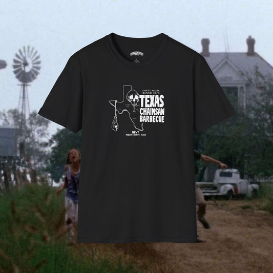 Texas Chainsaw Barbecue - Family Recipes Since 1974 Tee - Black
