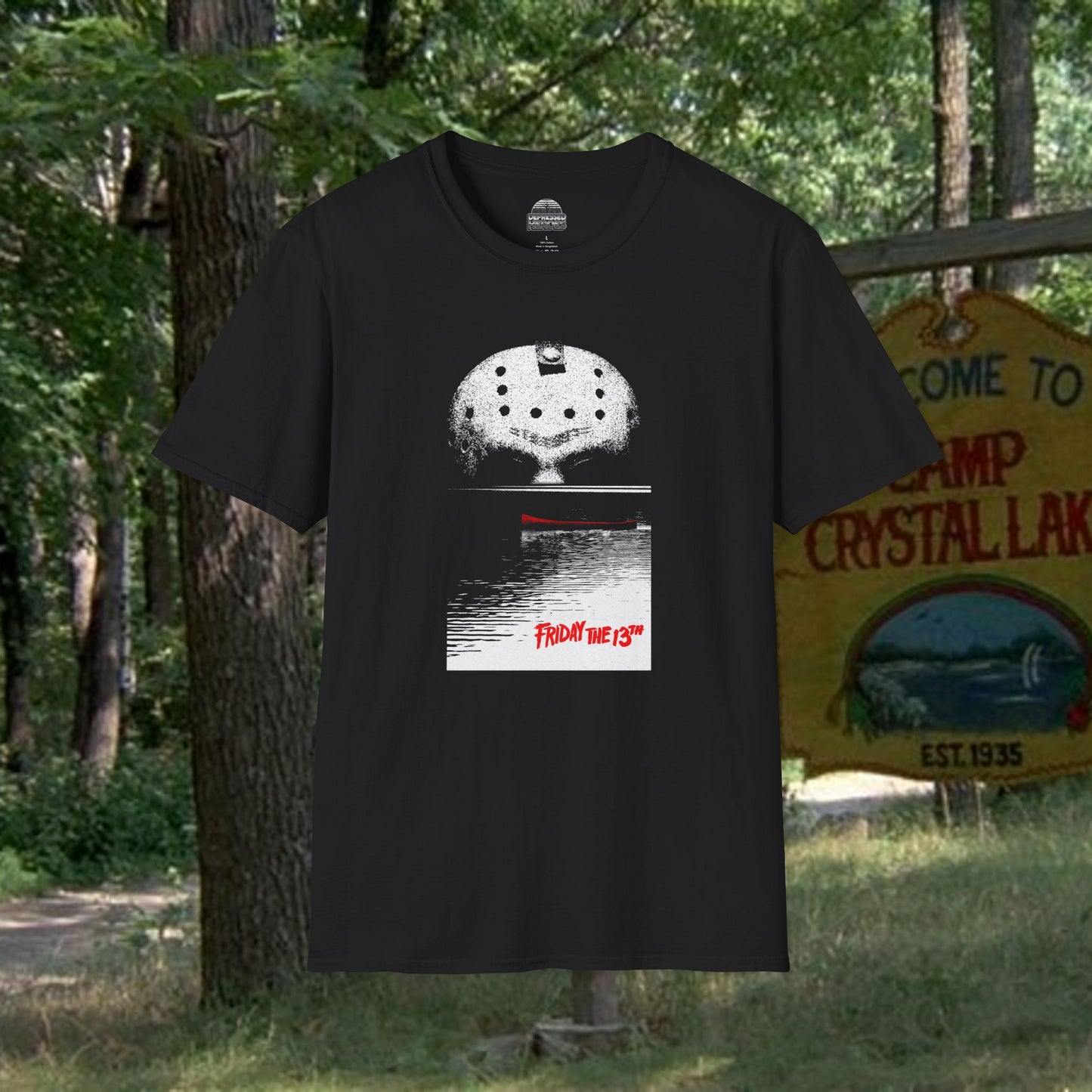 Friday the 13th Jason Mask T-Shirt | Horror Camp Crystal Lake