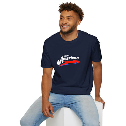 Bowie Young American vintage style navy T-Shirt