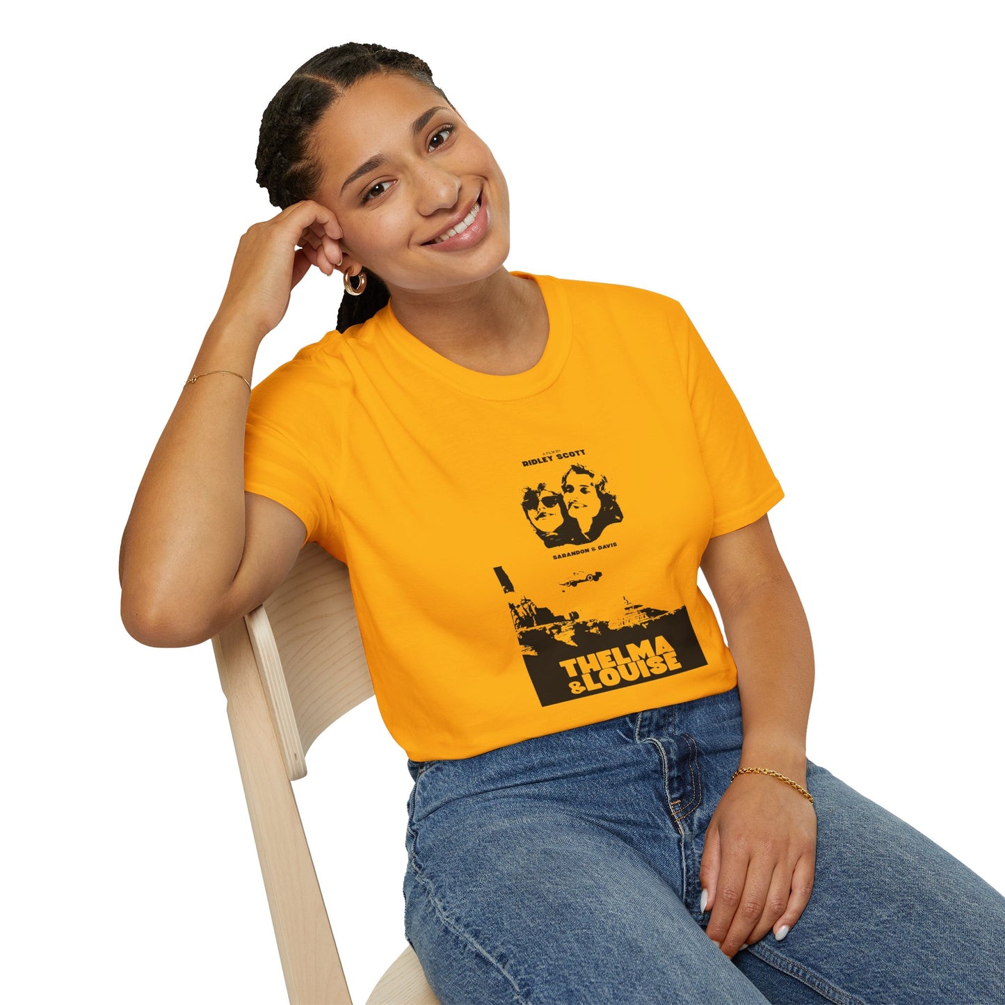 Thelma & Louise vintage movie poster T-Shirt yellow and gold
