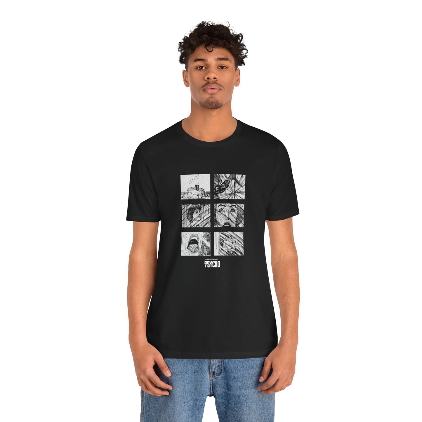 Psycho storyboard shower sequence Alfred Hitchcock horror T Shirt