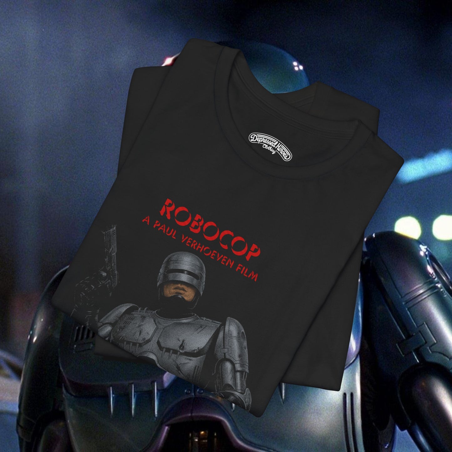 Robocop meets Queen News of the World mash up T Shirt