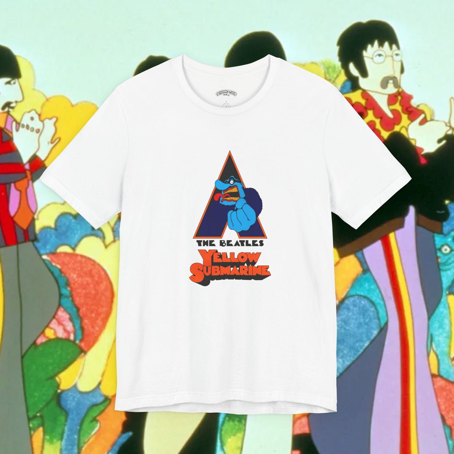 Yellow Submarine meets Clockwork Orange  Retro Beatles-Kubrick parody T-Shirt
