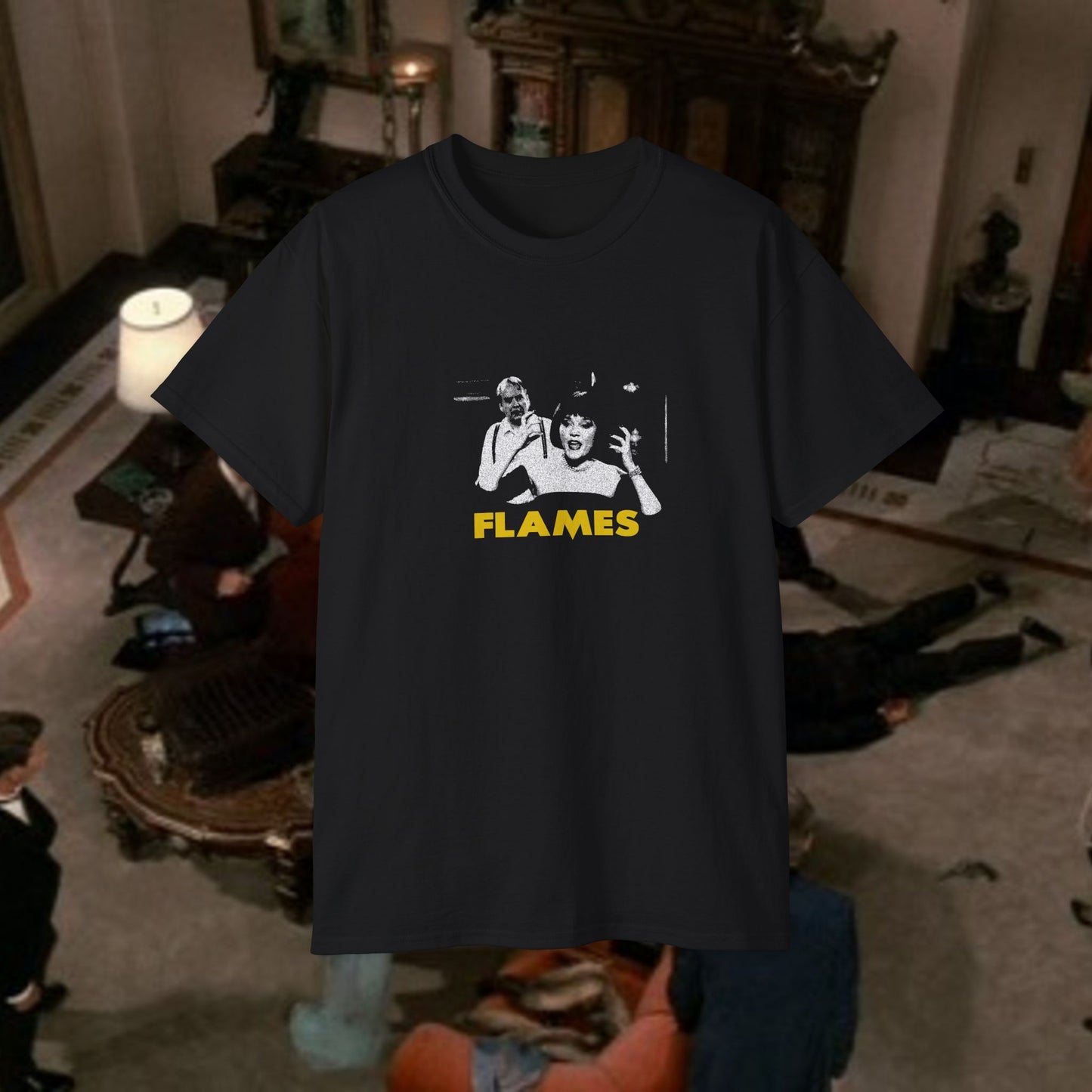 Clue Madeline Kahn FLAMES iconic scene t-shirt