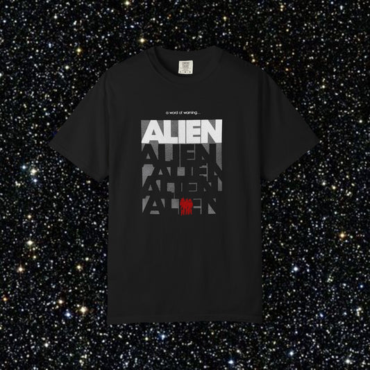 ALIEN typographic repeat T-shirt | 1979 film sci-fi graphic tee
