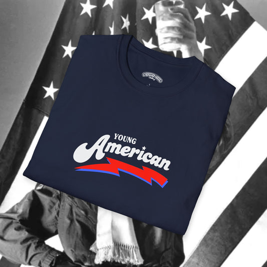 Bowie Young American vintage style navy T-Shirt