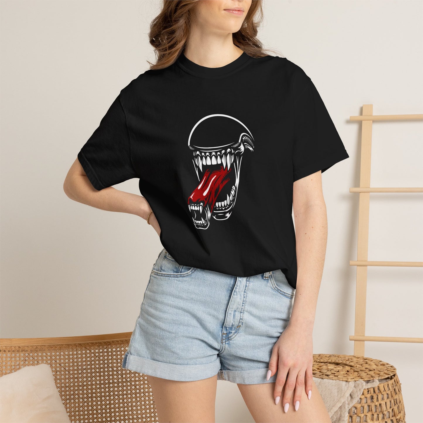 Alien meets the Stones - iconic tongue logo T-Shirt
